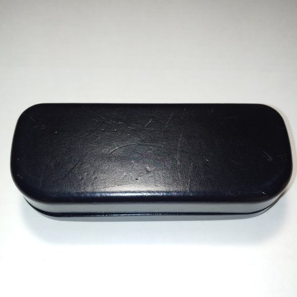 Coach Eyeglasses Case Black Leather Hardshell - Picture 3 of 6